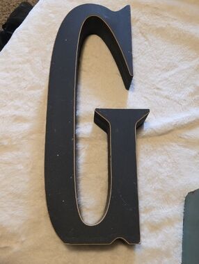 Large Black Decorative Letter G Wall Accent - Unbranded